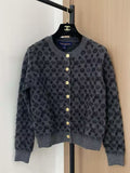 Simple monogram mohair cardigan