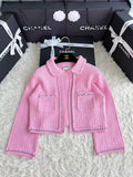 New one-button doll collar knitted cardigan