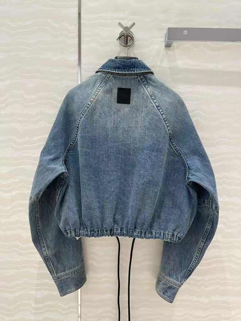Retro washed blue denim
