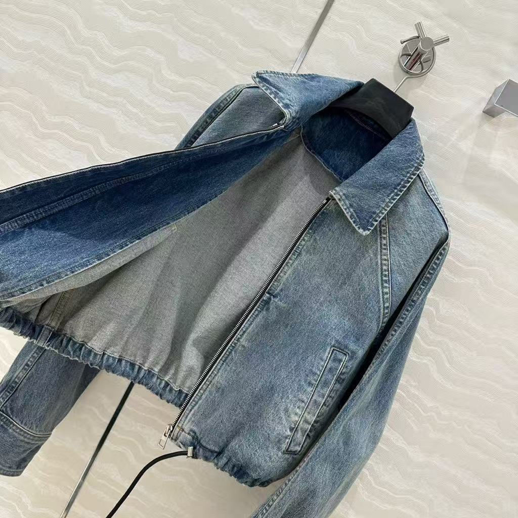 Retro washed blue denim