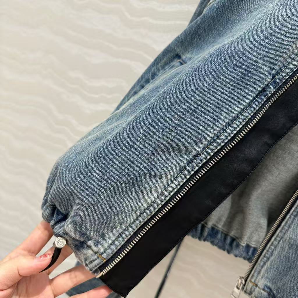 Retro washed blue denim