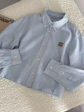 Blue and White Striped Shirt.