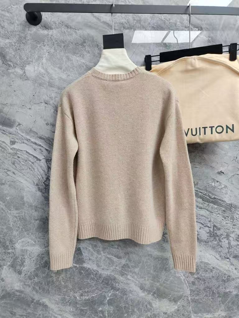 Embroidered Cashmere Knit Sweater