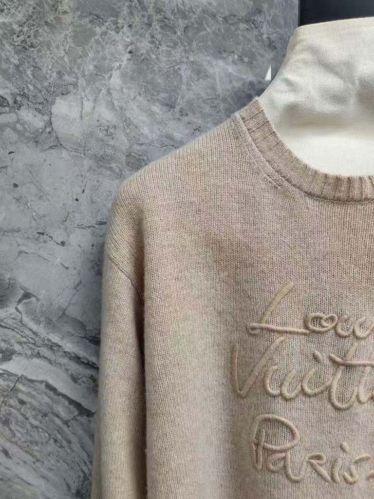 Embroidered Cashmere Knit Sweater
