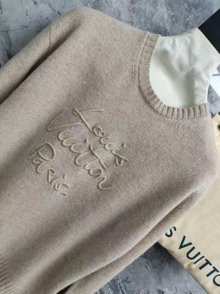 Embroidered Cashmere Knit Sweater