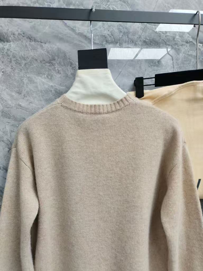 Embroidered Cashmere Knit Sweater