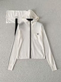 Skiing series cashmere knit hooded jacket