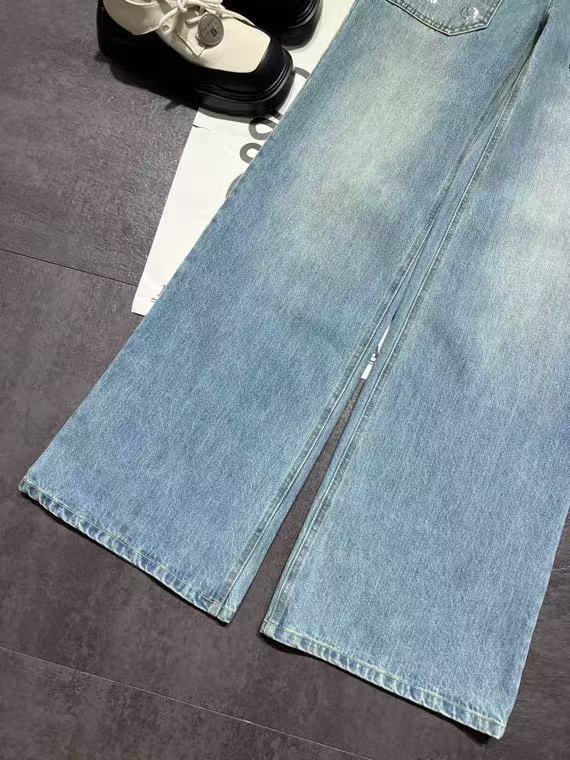 New sequined flared jeans