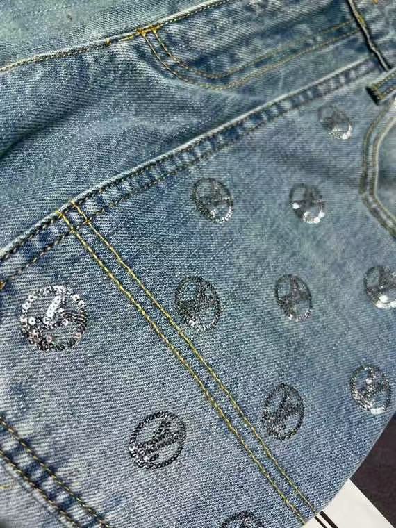 New sequined flared jeans