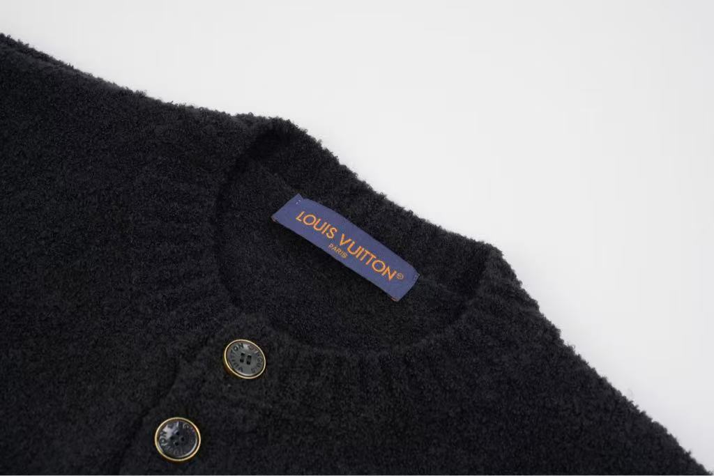 Intarsia knit baseball cardigan
