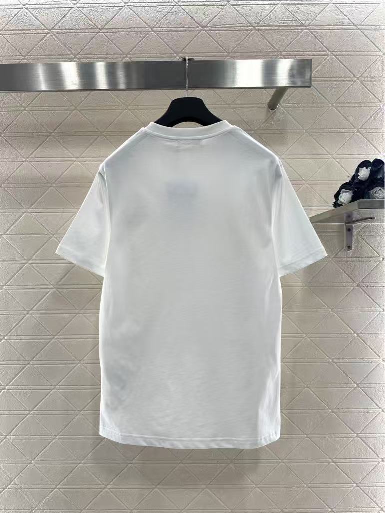 26NEW Embroidered Beaded Butterfly Logo Short Sleeve