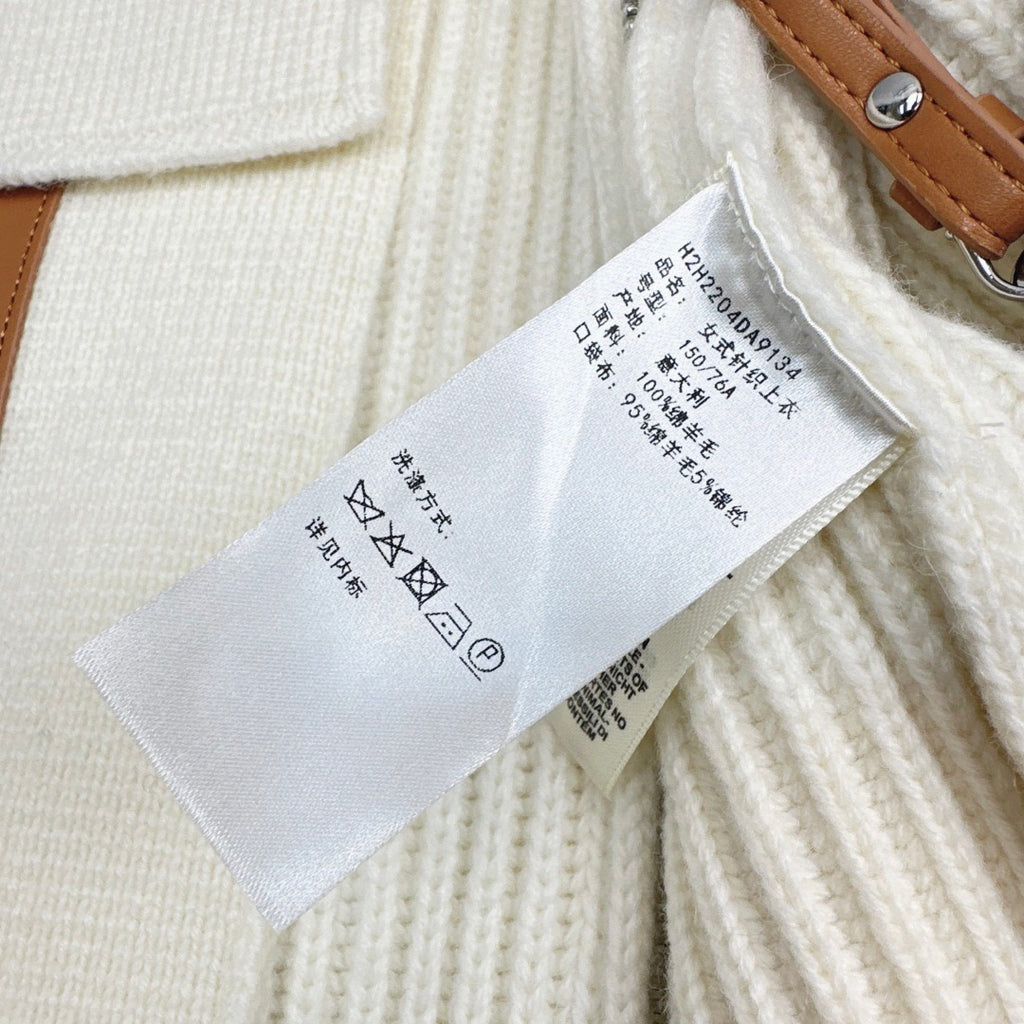 Newest Fall/Winter Classic Pattern Embellished Pocket Wool Knit Cardigan