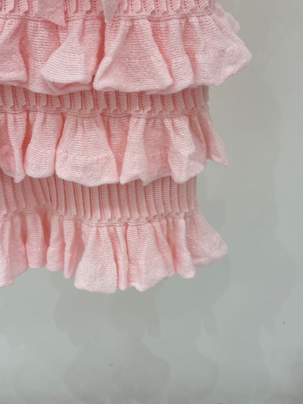 25K New Style Short Knitted Suspender Dress with 3D Bow Decoration