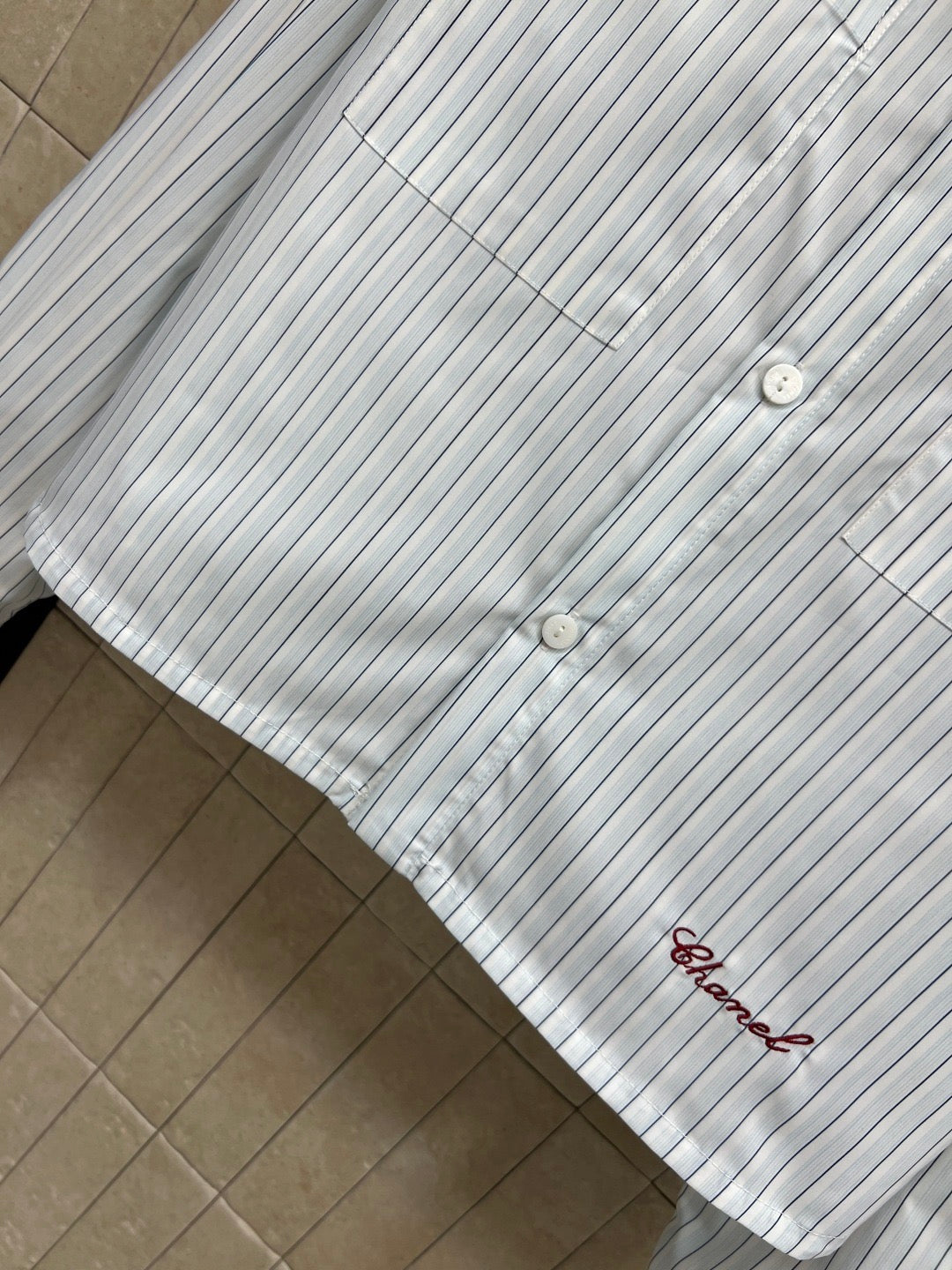 Short striped shirt