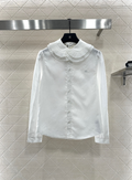 Layered pleated collar shirt