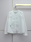 26NEW Ruffled Collar Long-Sleeve Shirt
