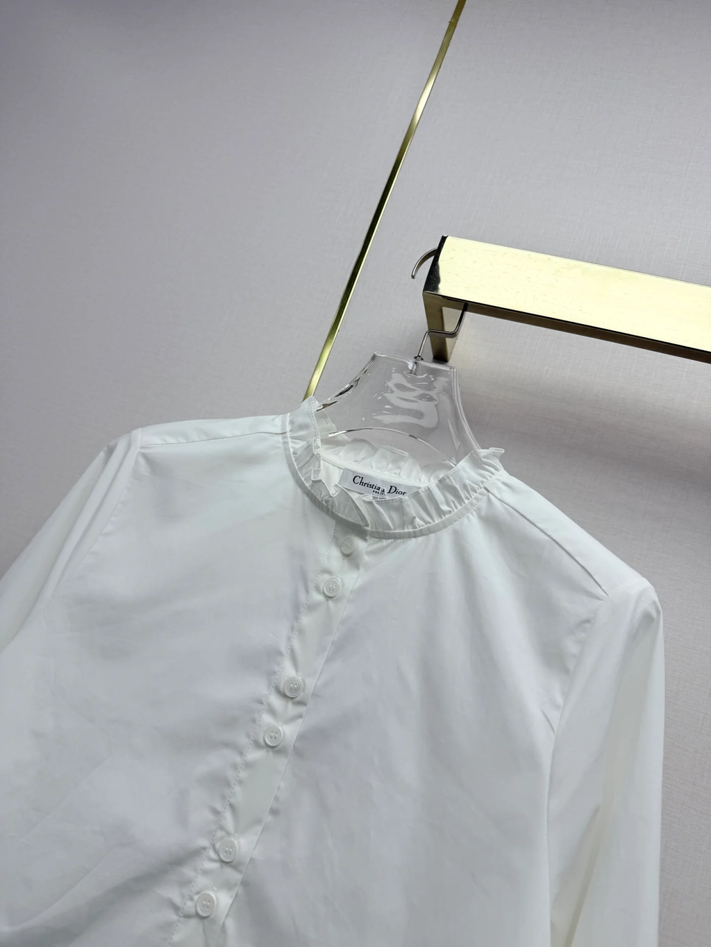 26NEW Ruffled Collar Long-Sleeve Shirt