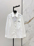 26NEW Letter Embroidery Cotton Shirt