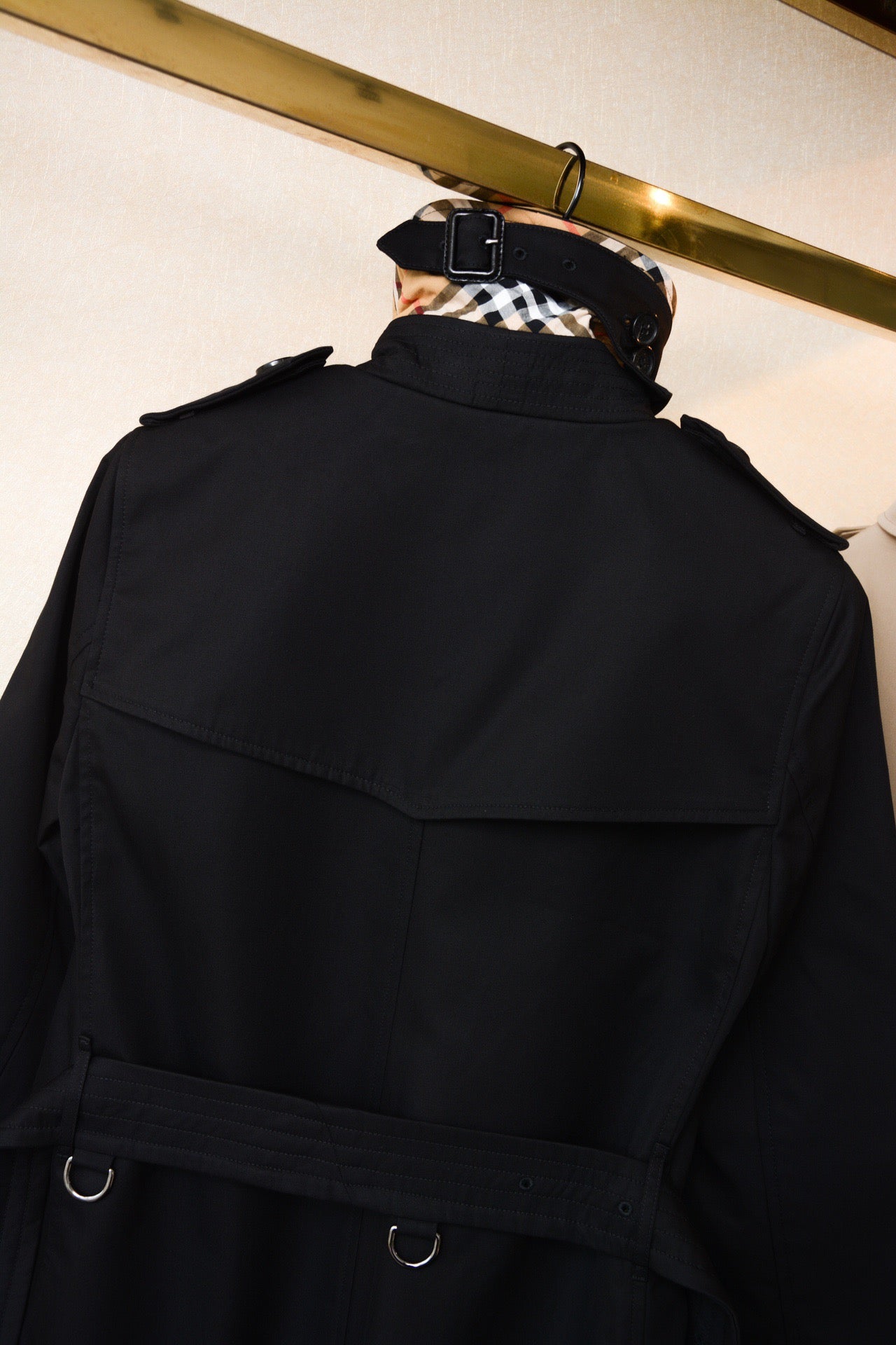 Kensington Fit – Heritage Trench Women's Mid-Length Black Trench Coat