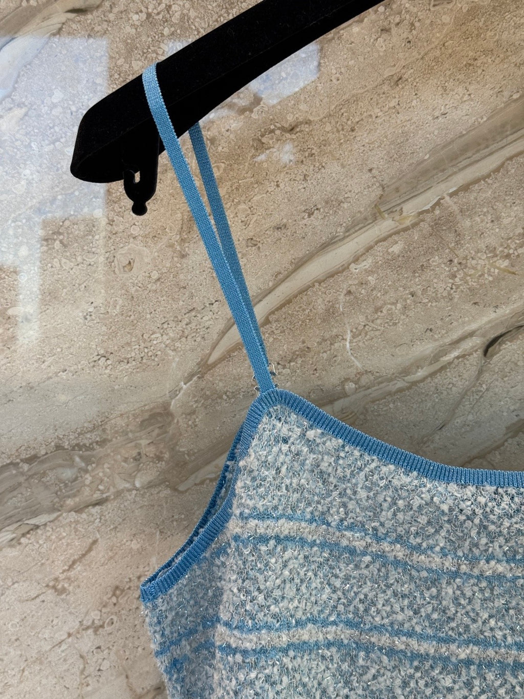 26C Early Spring Collection Blue Sequin Spaghetti-Strap Camisole