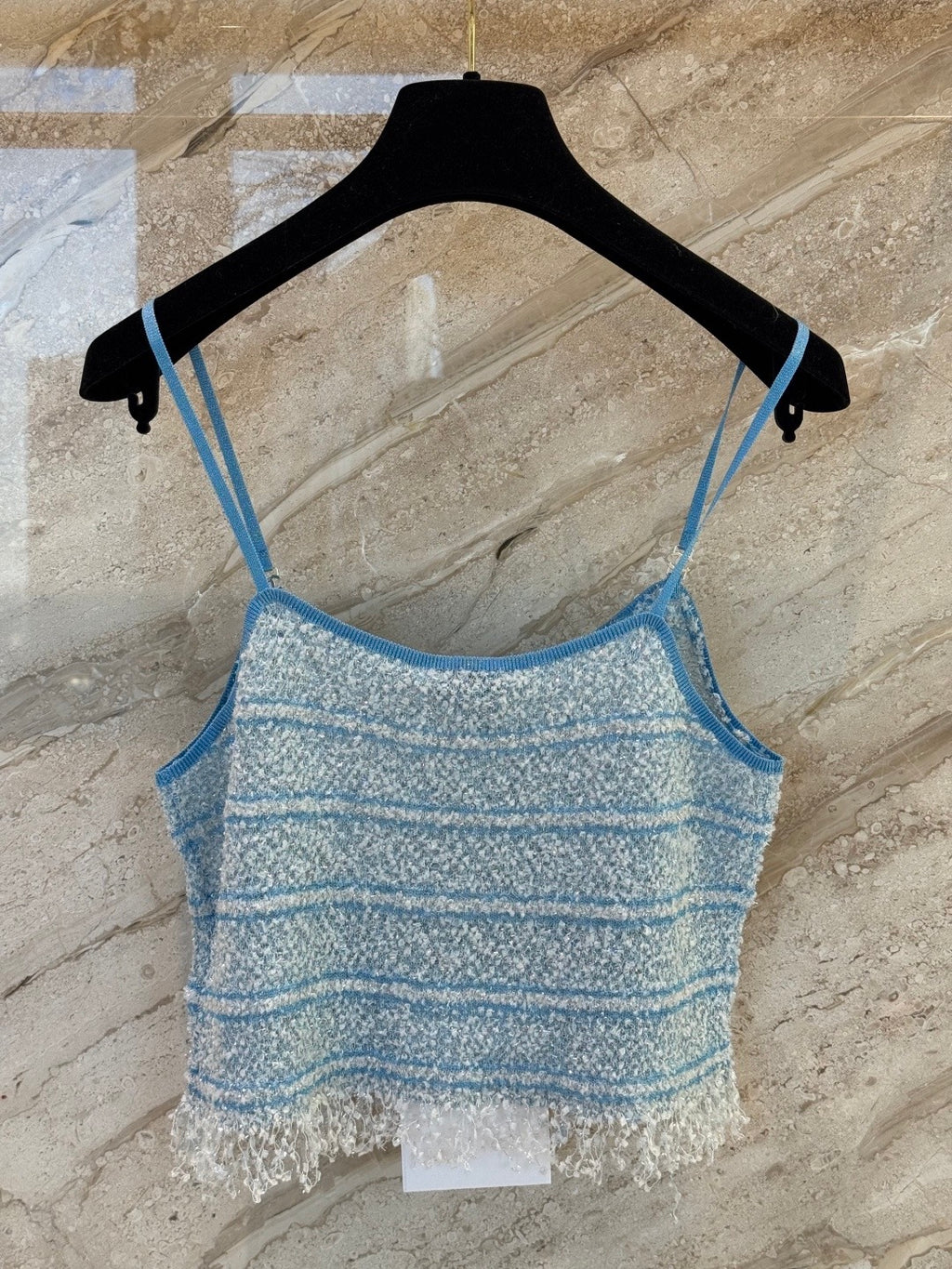 26C Early Spring Collection Blue Sequin Spaghetti-Strap Camisole