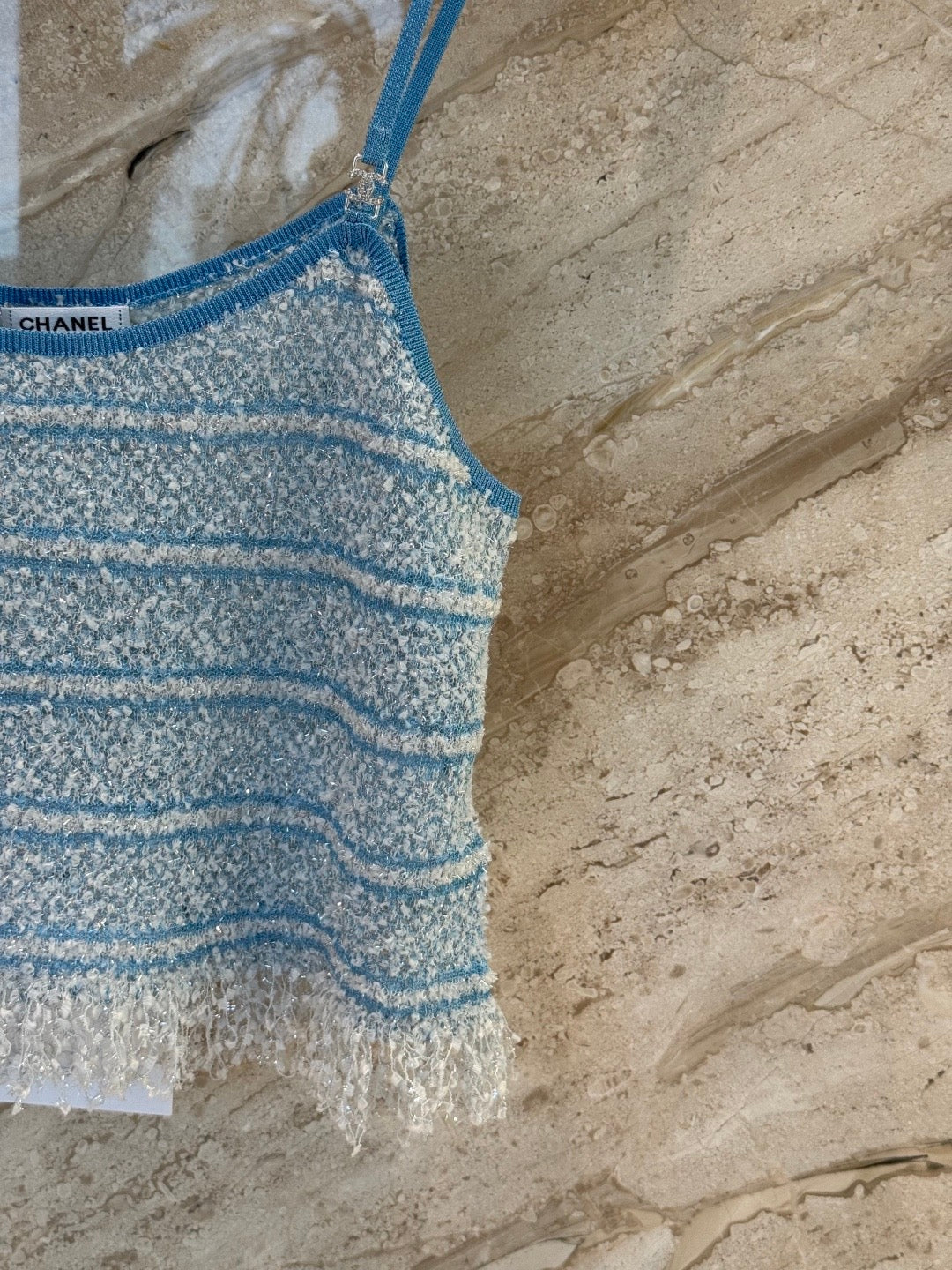 26C Early Spring Collection Blue Sequin Spaghetti-Strap Camisole
