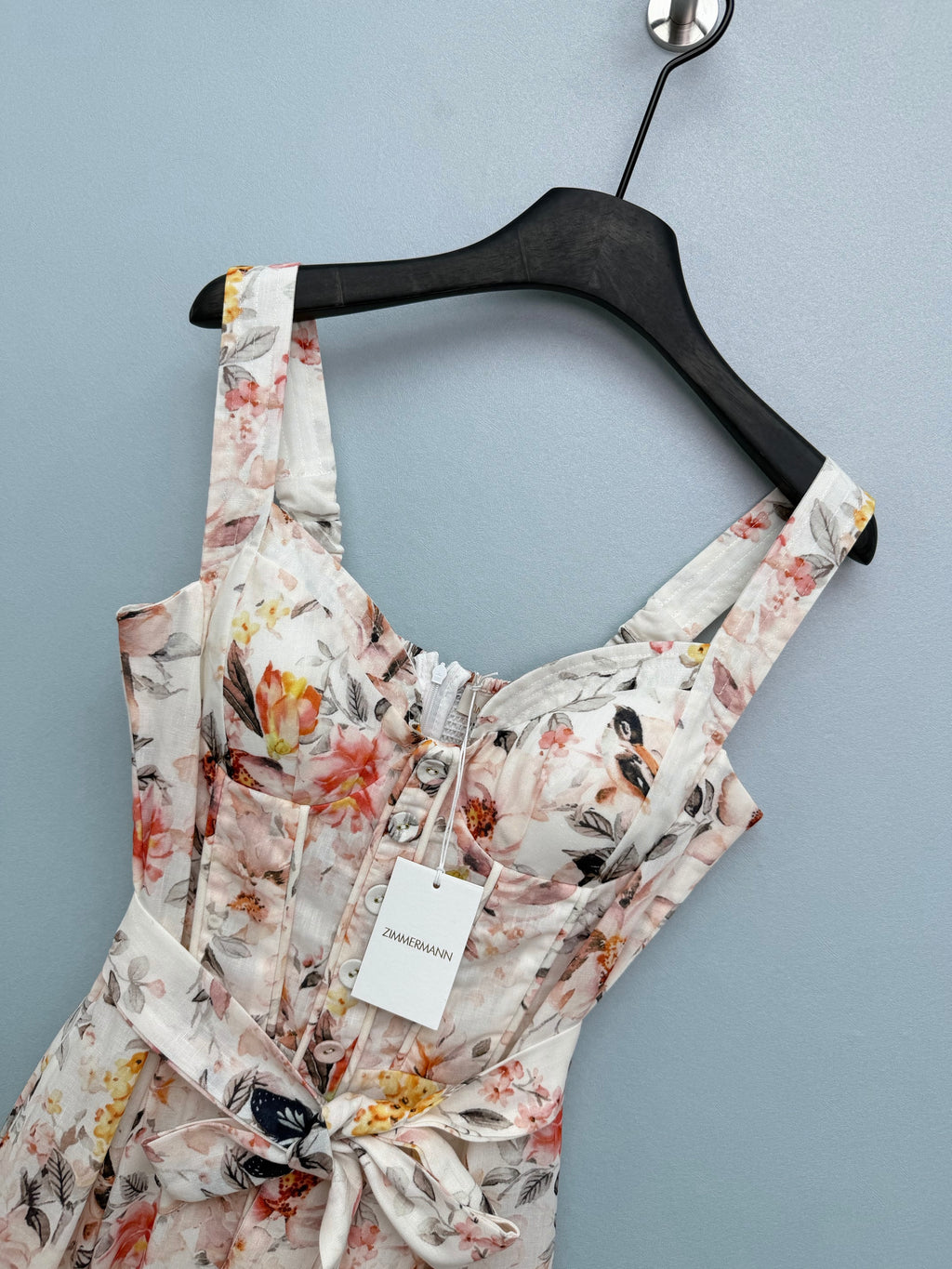 2026 New Style Floral and Bird Print Strappy Dress — Brand New Version in Cotton Fabric