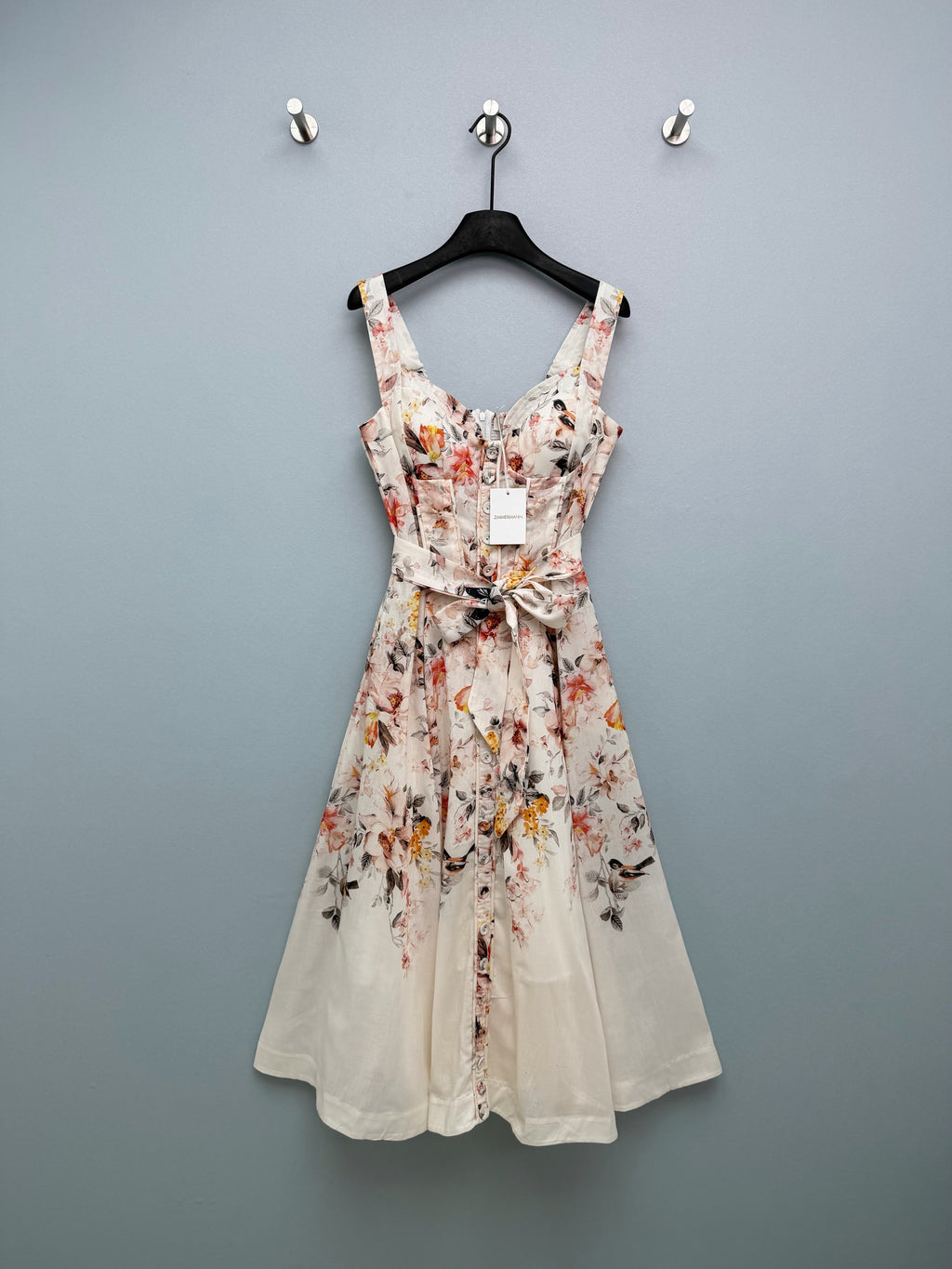2026 New Style Floral and Bird Print Strappy Dress — Brand New Version in Cotton Fabric