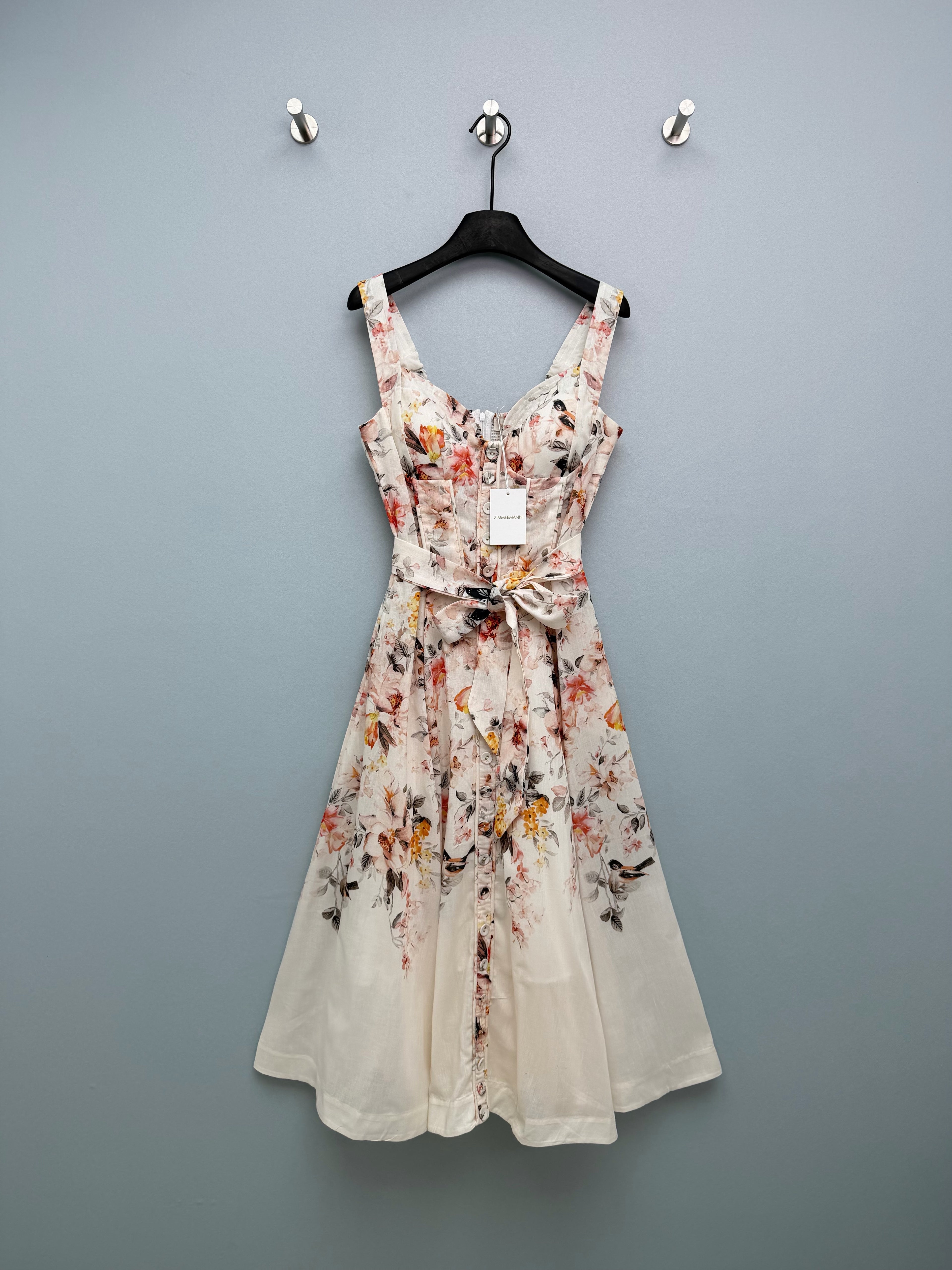 2026 New Style Floral and Bird Print Strappy Dress — Brand New Version in Cotton Fabric