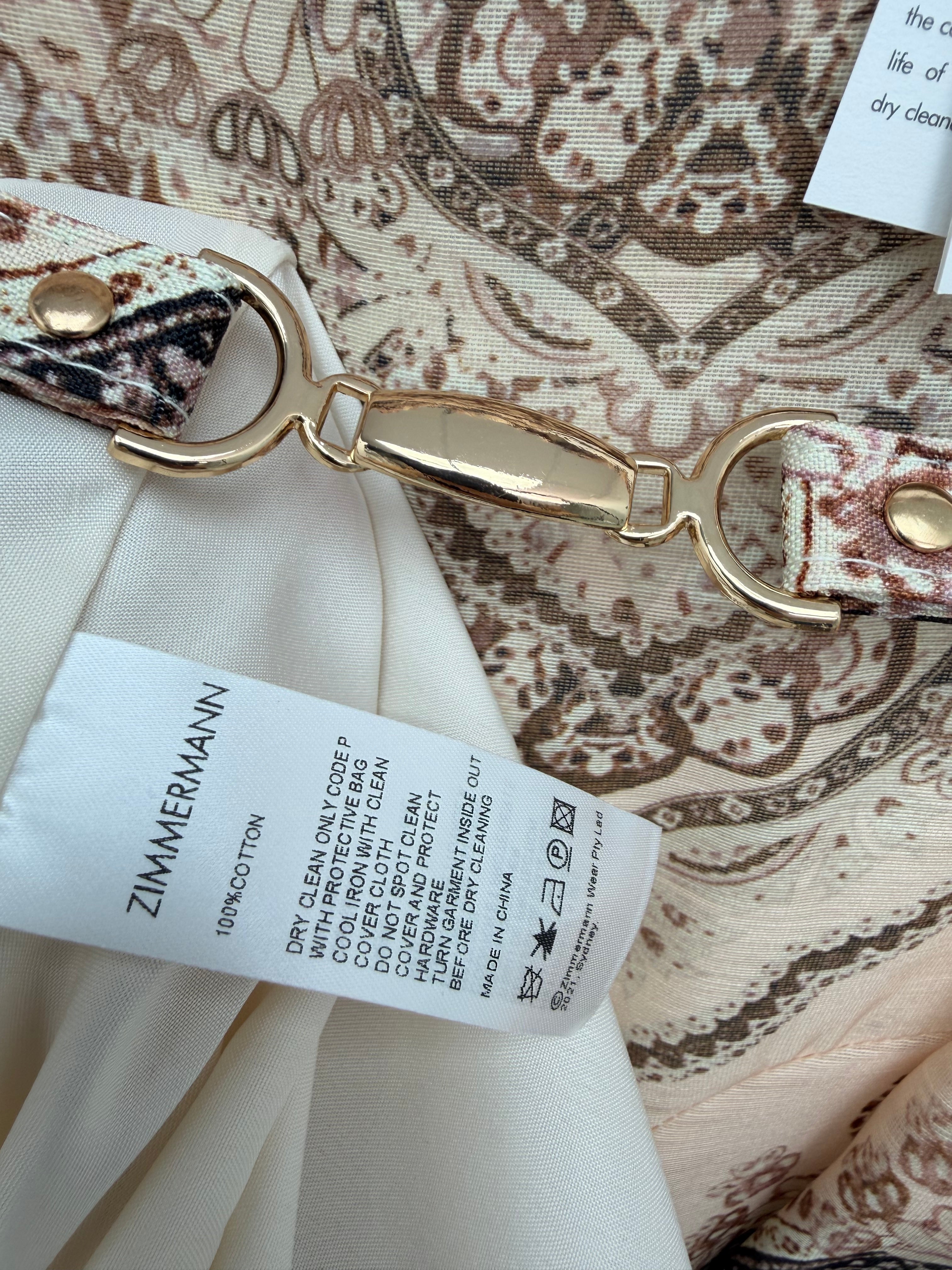 *26 New Arrival: Paisley-Print Strappy Dress — The combination of soft beige-apricot and paisley print creates a look that is both gentle and vintage.