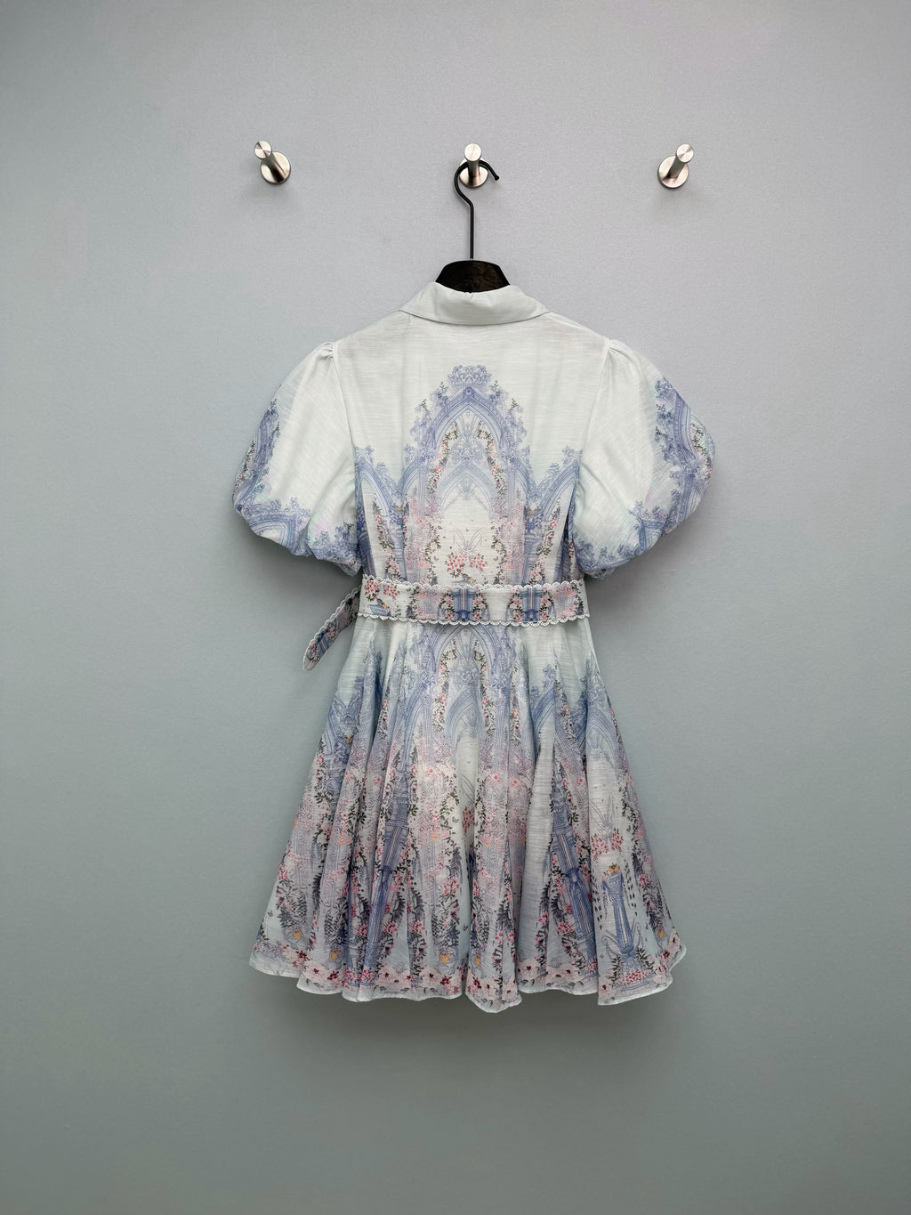 2026 New French Palace-Print Shirt Dress (Short Style)