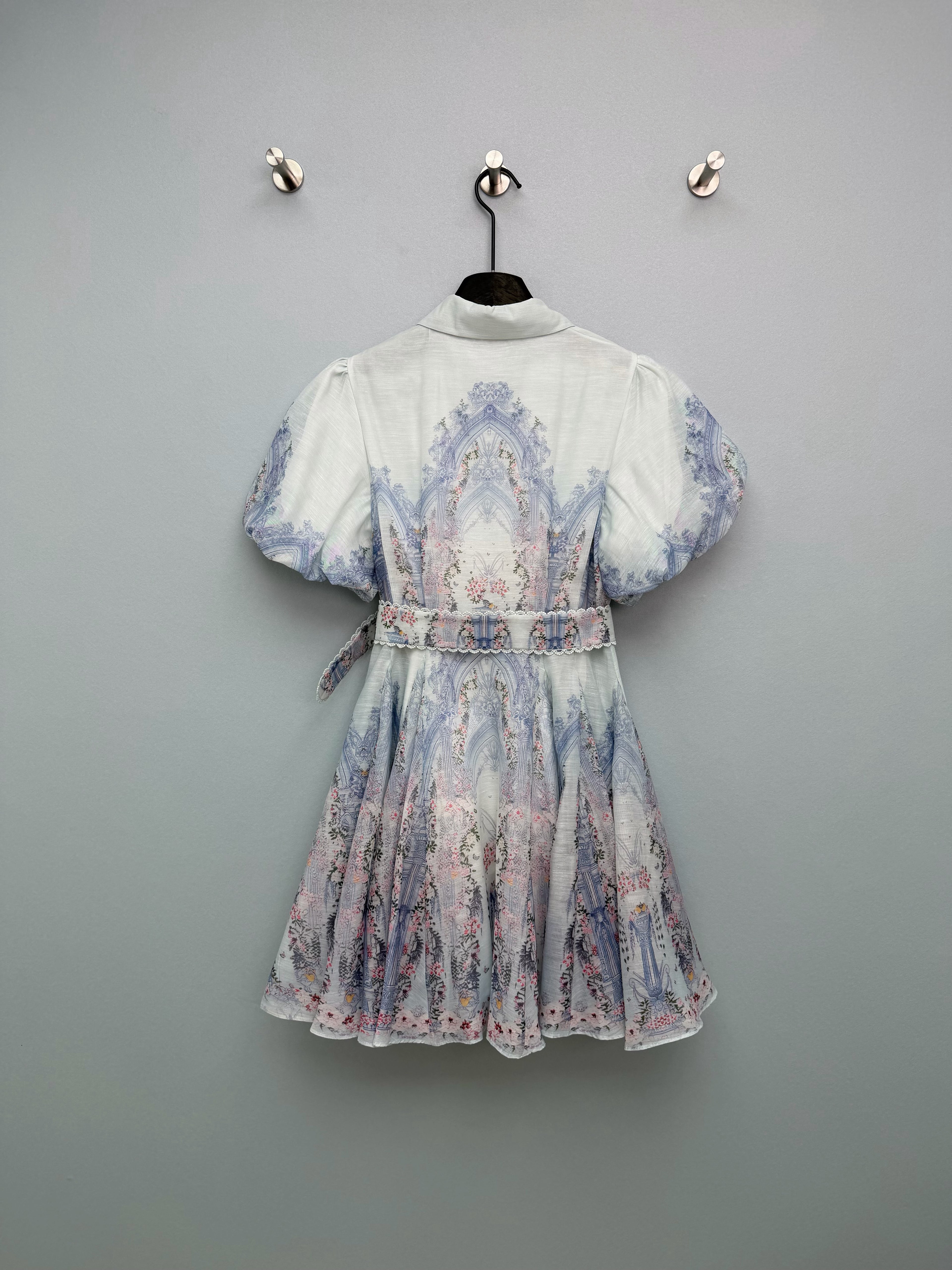 2026 New French Palace-Print Shirt Dress (Short Style)