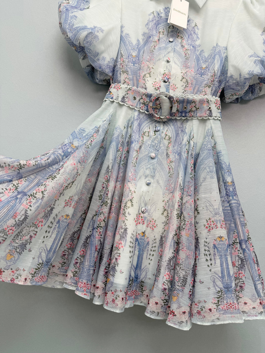2026 New French Palace-Print Shirt Dress (Short Style)