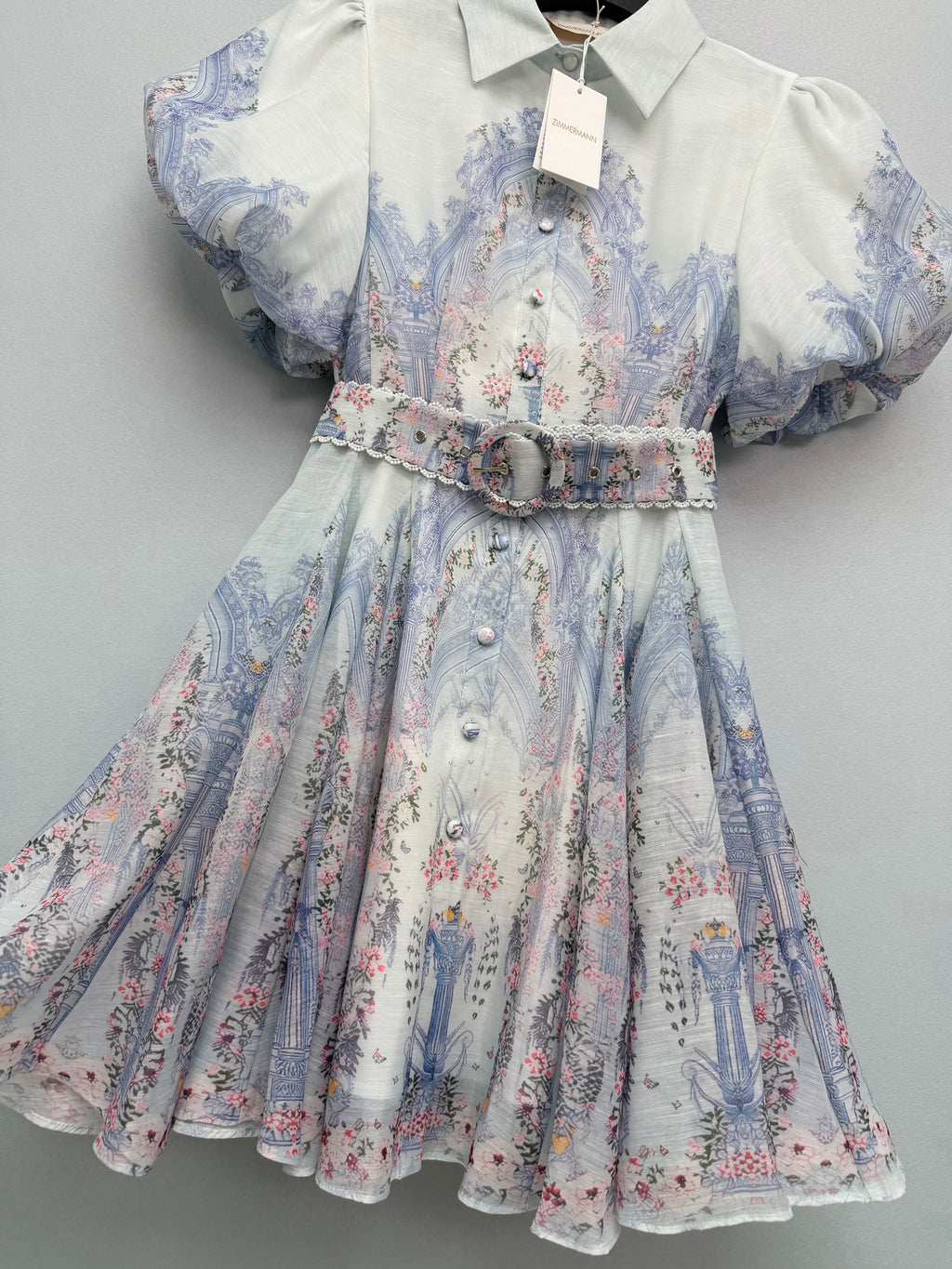 2026 New French Palace-Print Shirt Dress (Short Style)
