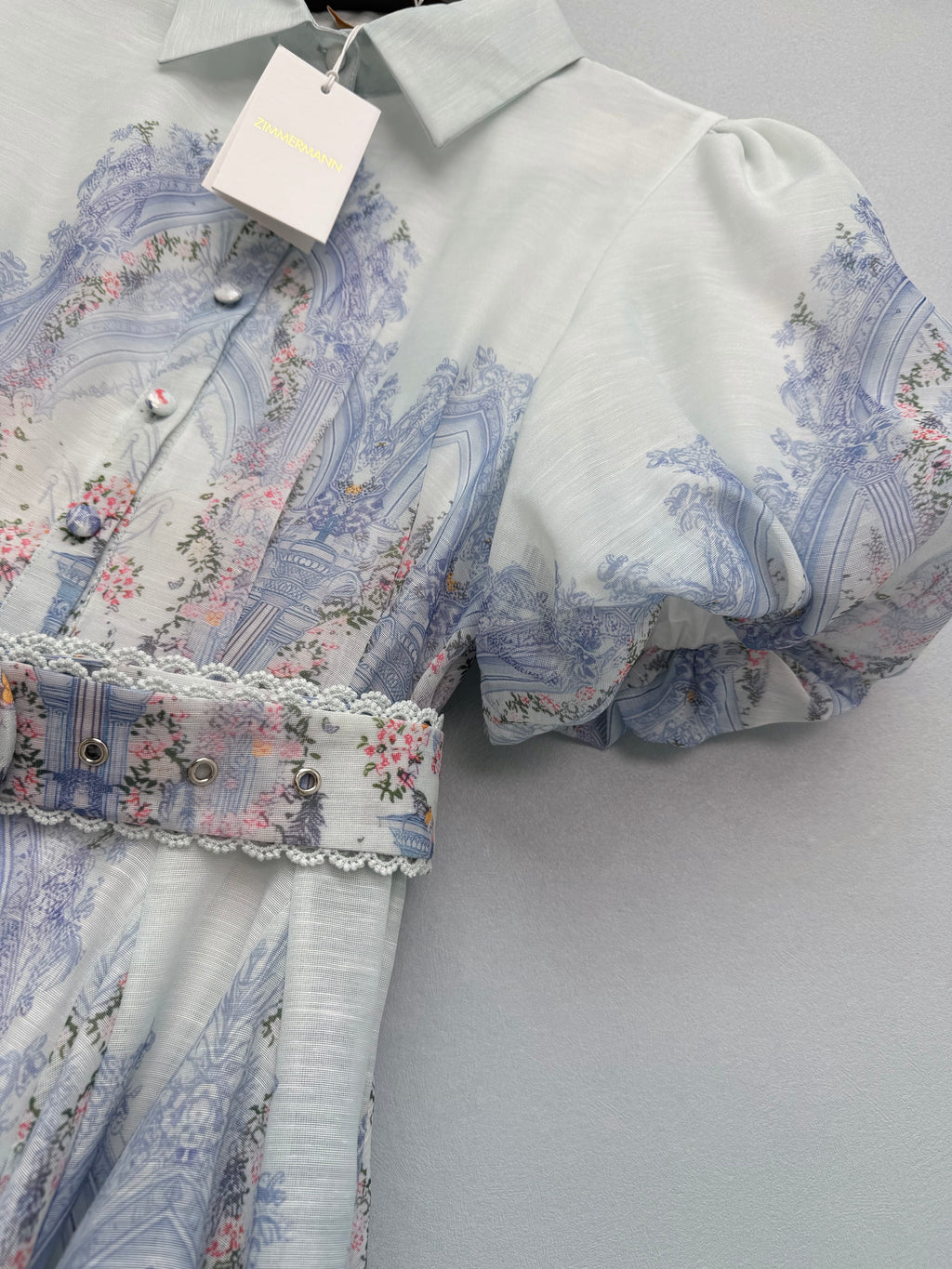 2026 New French Palace-Print Shirt Dress (Short Style)