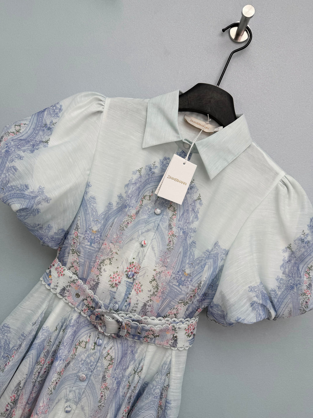 2026 New French Palace-Print Shirt Dress (Short Style)