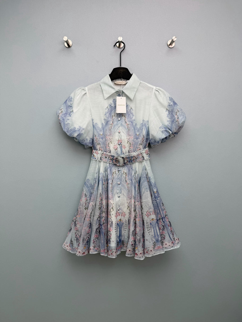 2026 New French Palace-Print Shirt Dress (Short Style)