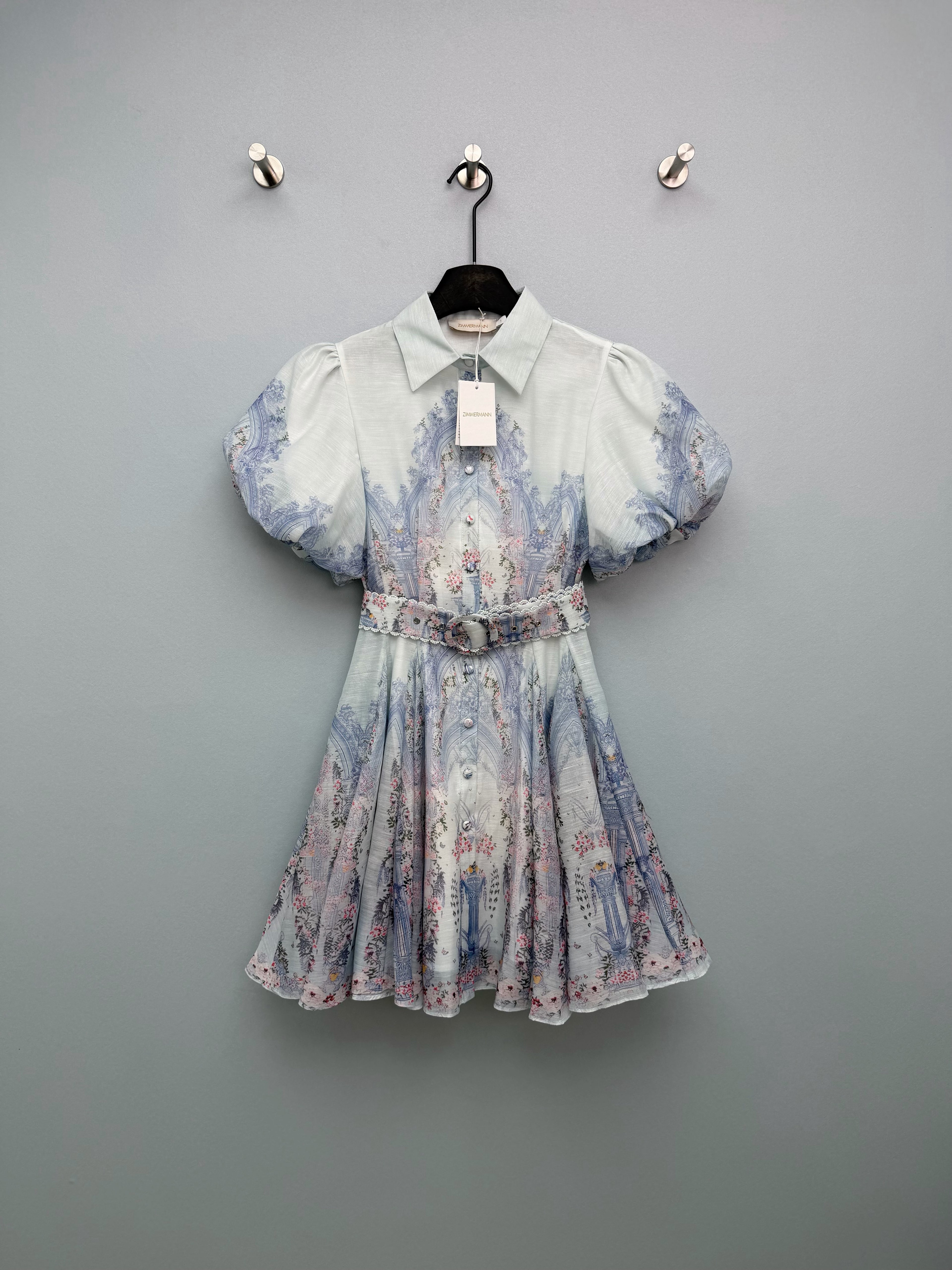 2026 New French Palace-Print Shirt Dress (Short Style)