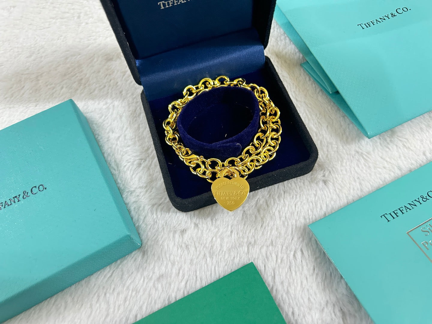 Heart Tag Collection: Interlocking Heart & Circle Pendant Necklace with Chunky Chain