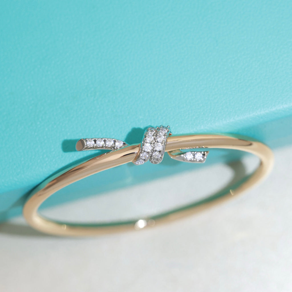 Knotted Bracelet — Gold-Plated Material with Ribbon Accent 🎀 — This Year's Hottest New Arrival