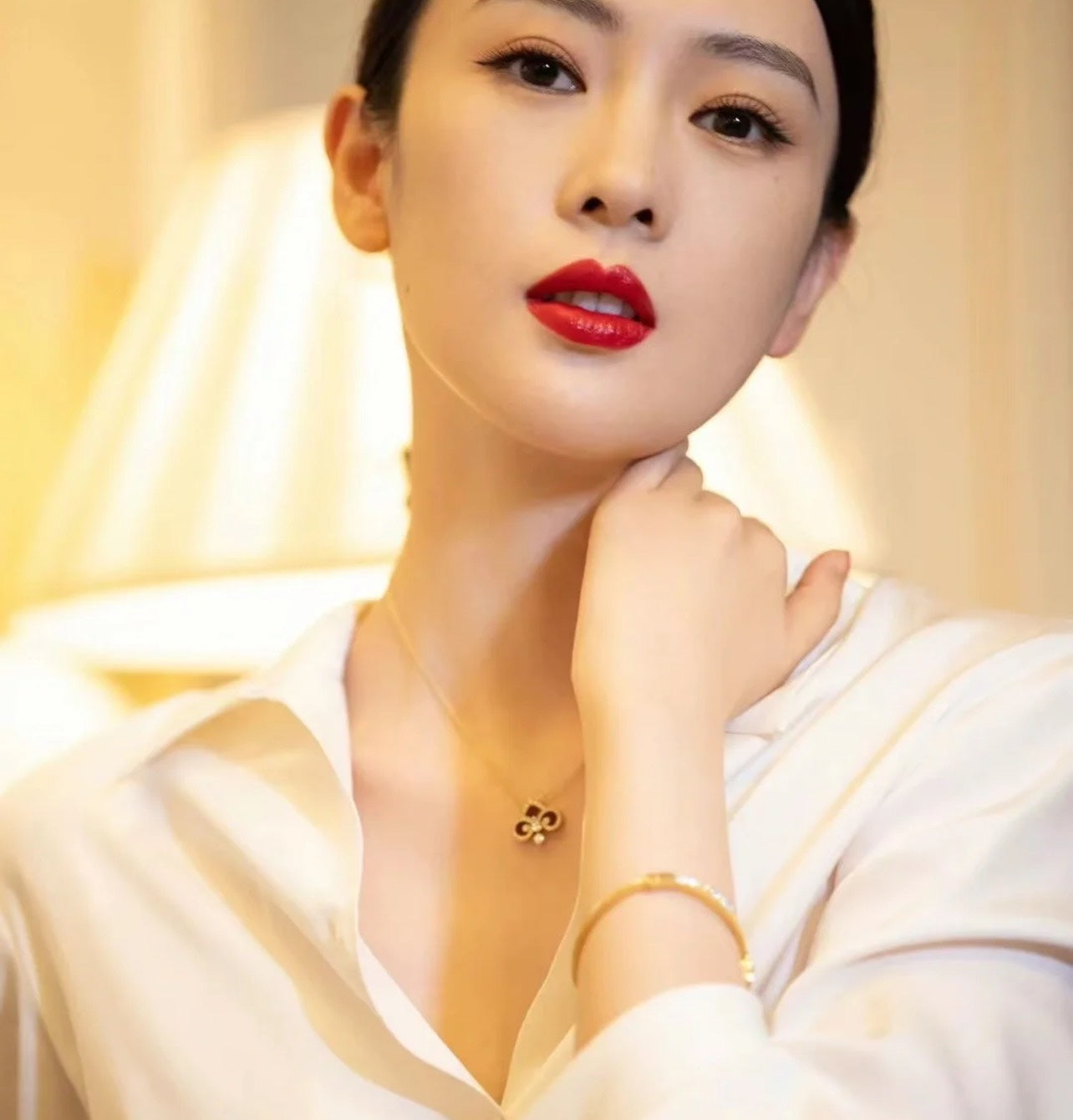 Limited Edition Keys Collection: Iris, Red Agate & Single Diamond Necklace ✨ V-Gold