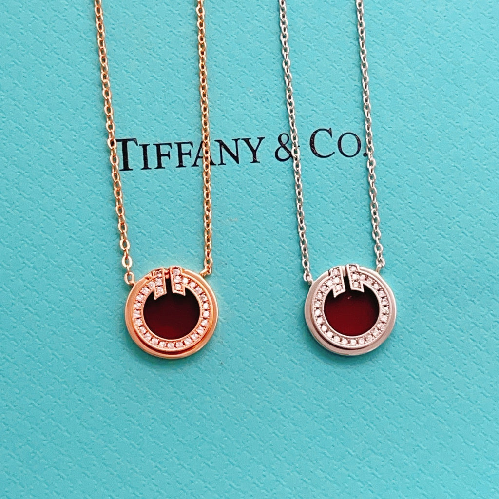 [New Arrival 🆕🆕 Rose Gold & Red Mother-of-Pearl Coin Necklace] — High-End Artisan Workshop Collection