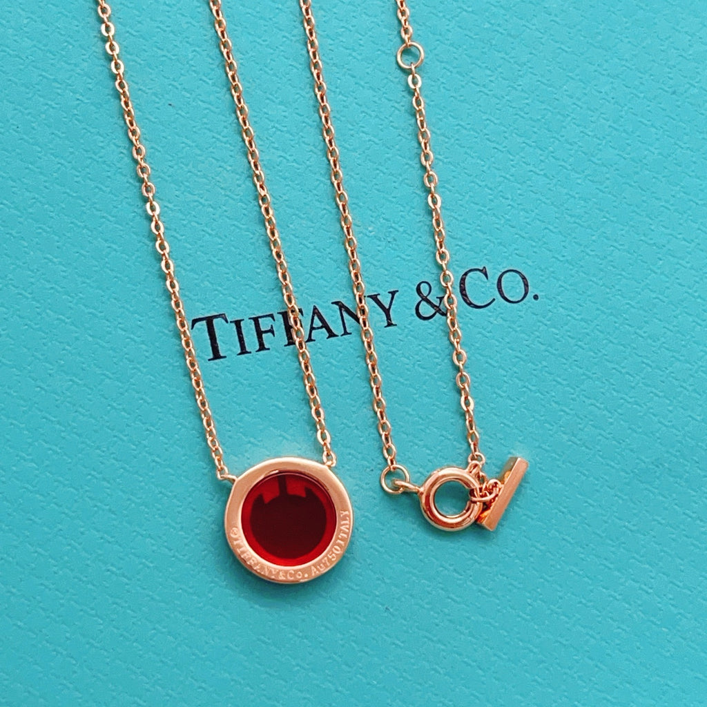 [New Arrival 🆕🆕 Rose Gold & Red Mother-of-Pearl Coin Necklace] — High-End Artisan Workshop Collection