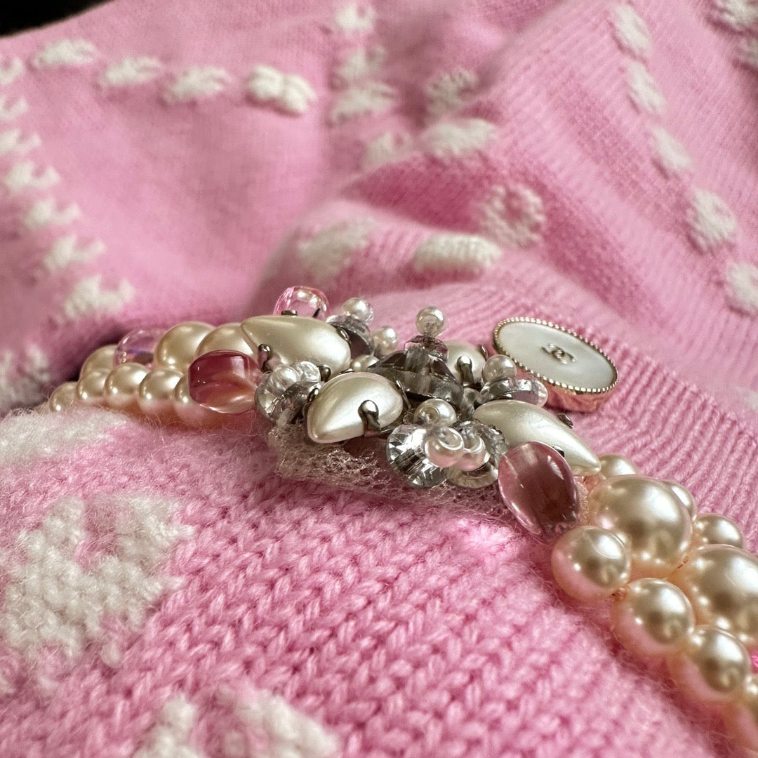 25P New Arrival 🤍 Pearl-Embellished Cardigan
