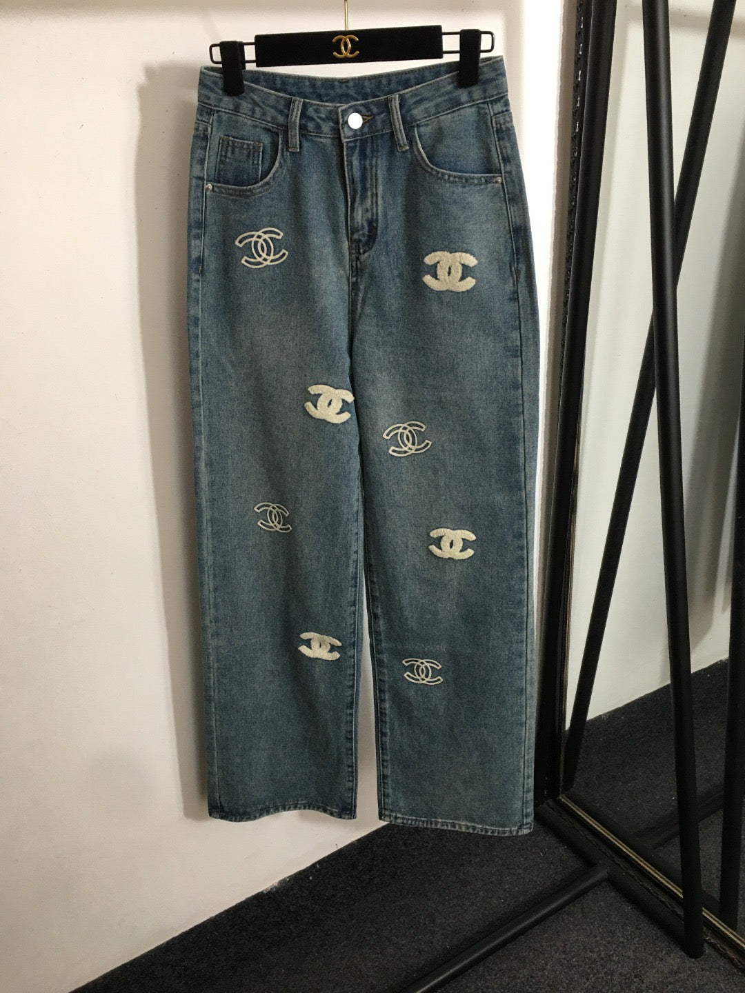 Logo-Embroidered, Stylish & Versatile Denim Trousers — Blue, Sizes S–XL