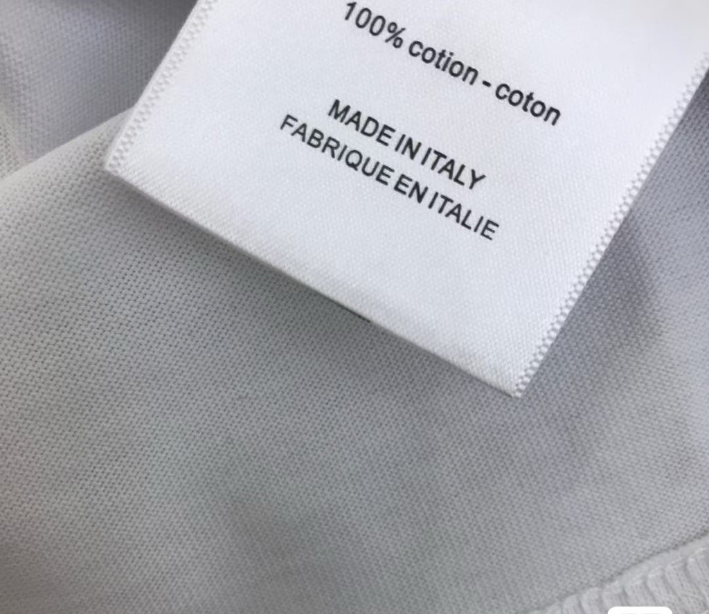 2026 Custom Knitted Camellia & Pearl Short-Sleeve T-Shirt—Available in Black or White, Sizes S, M, and L.