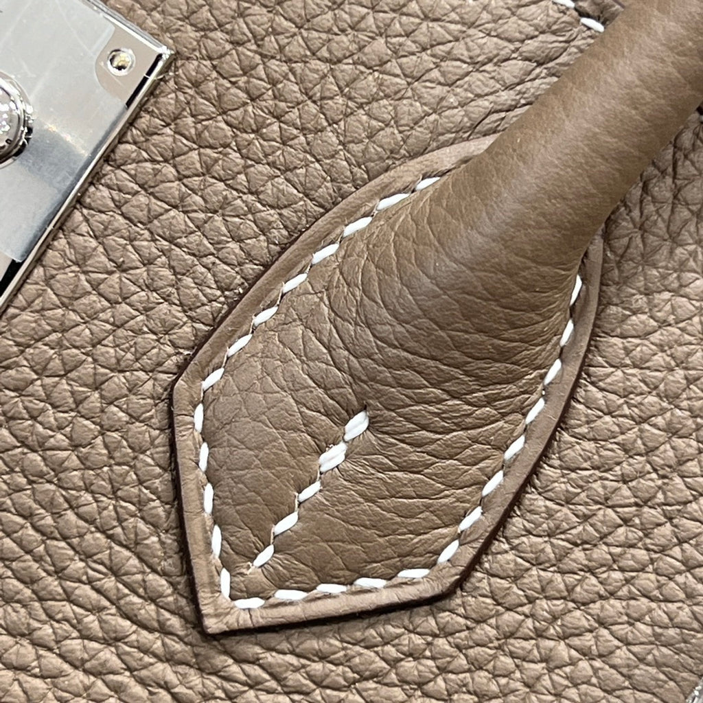 Birkin 30cm & 35cm — "Étain" (Pewter) Color, Silver Hardware, Waxed Stitching, All-Steel Fittings, Togo Leather