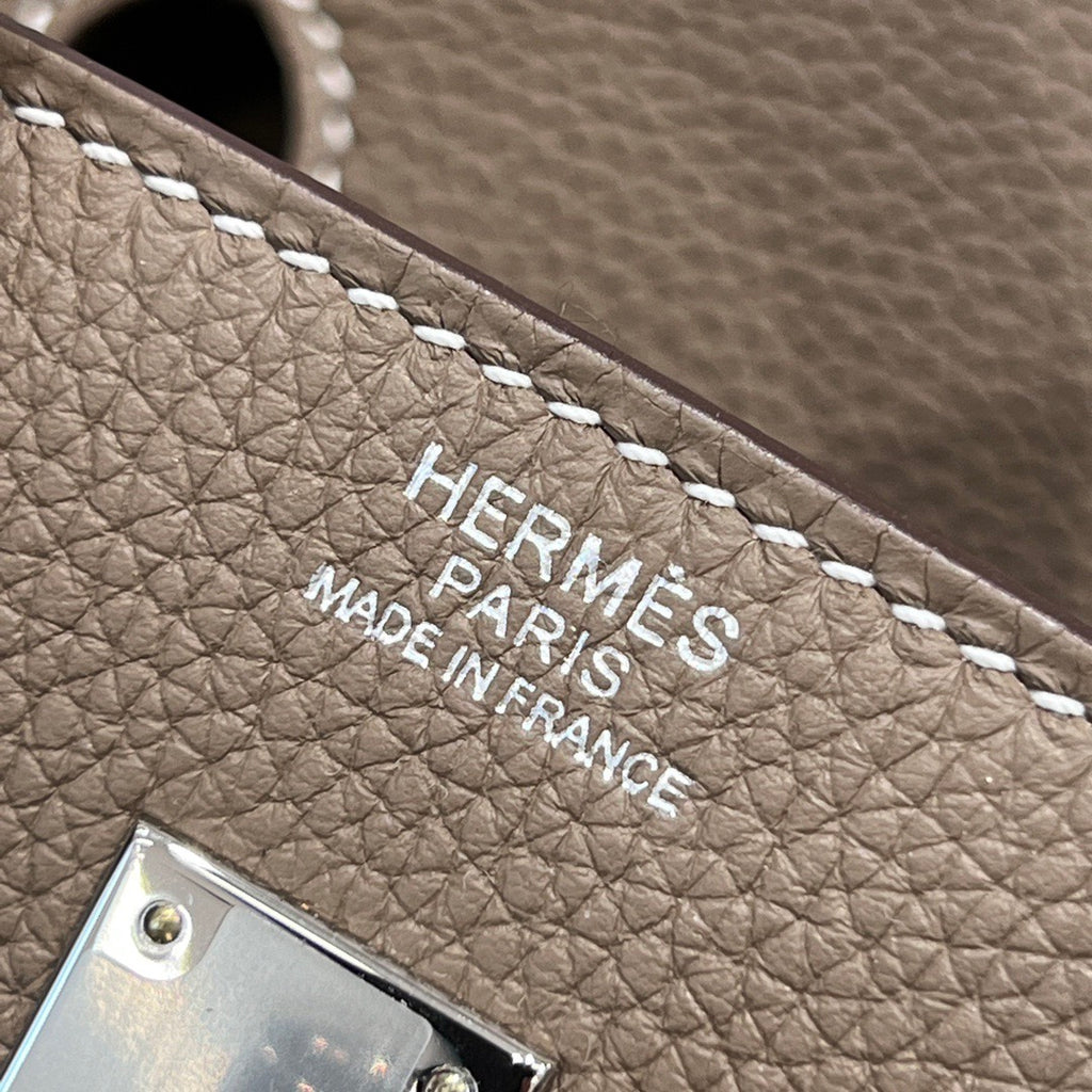 Birkin 30cm & 35cm — "Étain" (Pewter) Color, Silver Hardware, Waxed Stitching, All-Steel Fittings, Togo Leather