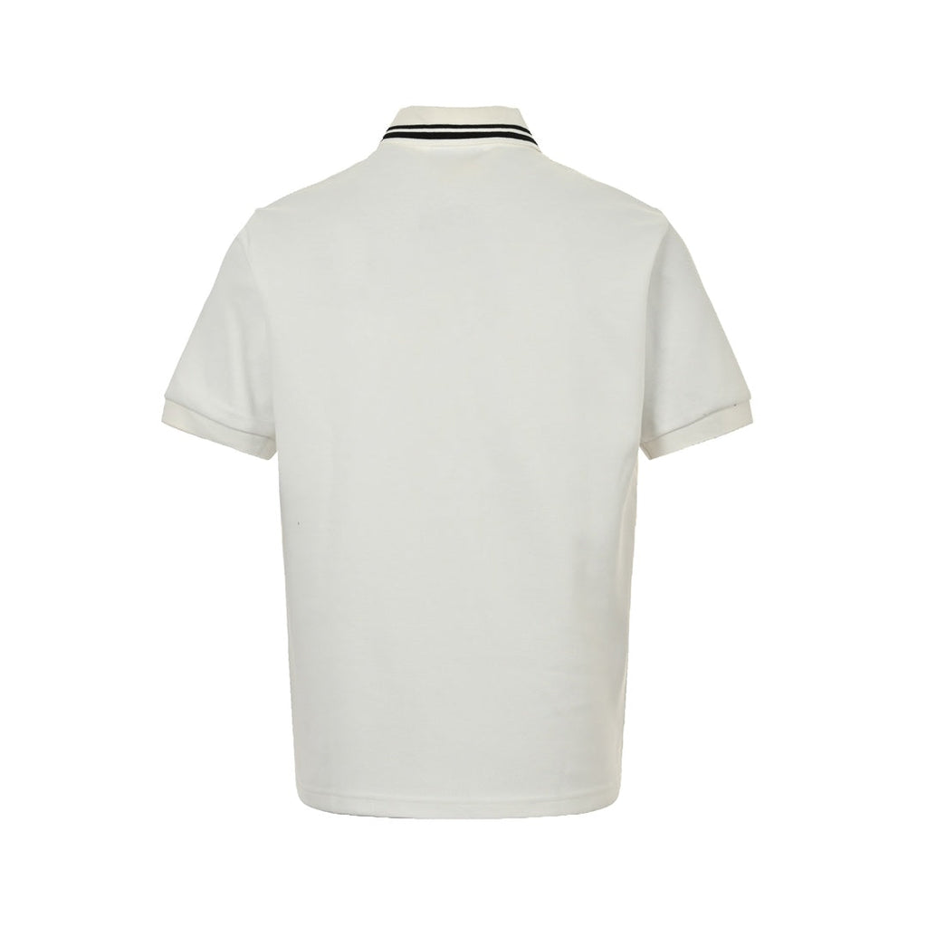 Striped printed lettering Polo short sleeve