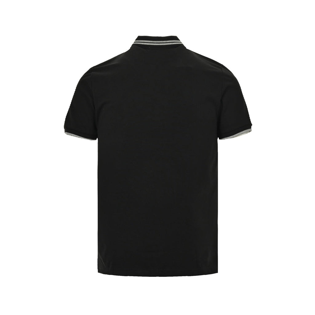 Silver Logo Embroidered Polo Short Sleeve